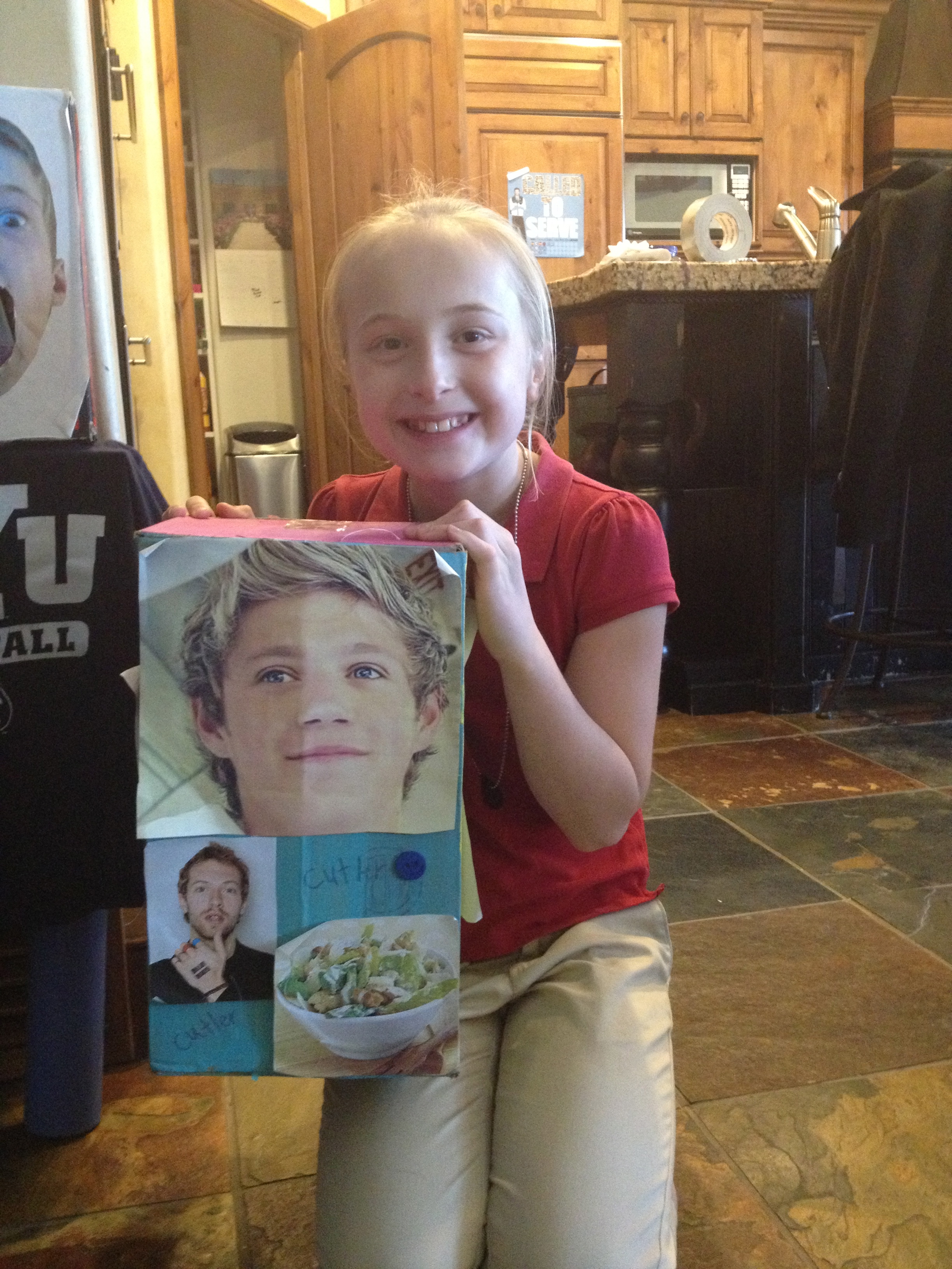 Forget Pinterest.  My kids come up with their own valentine box totally representing their personalities.