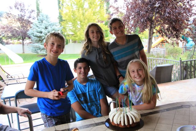 On Sunday it was Landon's 15th birthday and Lelu gave a great talk in church about being a disciple of Christ. She did a great job. Public speaking is her thing - full of confidence, smiley and articulate! It was a fun day!