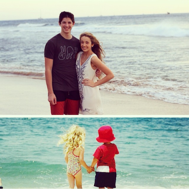 How cute is this? Cousins on the beach